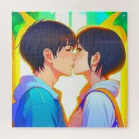 Anime Kiss | Boy and Girl in Love Jigsaw Puzzle