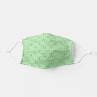 Face Mask - Green Shamrock Outline