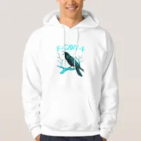 Crow F-Caw-F Funny Bird Retro Design Creative Styl Hoodie