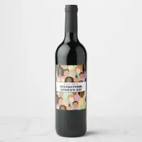 Large International Women's Day - March 8th  Wine Label