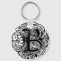 Monarchia Black  "B" Keychain