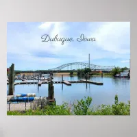 Dubuque, Iowa Bride over the Mississippi River  Poster