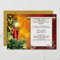 Warm Seasonal New Year’s Eve Party Invitation Card