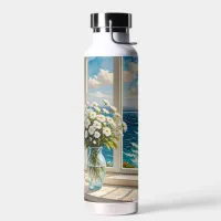 Pretty Ocean Scene Coastal Art Water Bottle