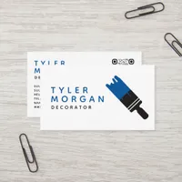 Blue Paintbrush Painter Decorator Business Card