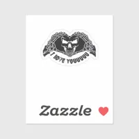 Skeleton Hands Skull, Halloween Design For Backgro Sticker