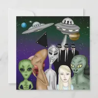 Different Alien Species, UFO, Planets Artwork