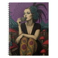 Woman Drinks Tea at the Circus Notebook