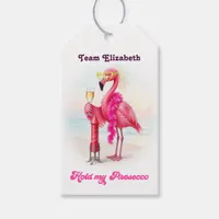 Funny Fireworks Flamingo Beach Bachelorette Gift Tags