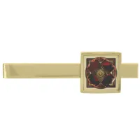 Autumn Elegance: The Floral Medallion Gold Finish Tie Bar