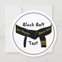 Martial Arts 3rd Degree Black Belt Test Invitation