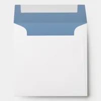 Slate Blue Coastal Insert Wedding Envelope