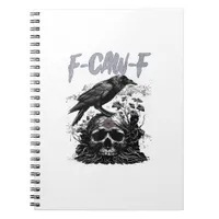 Funny F-Caw-F Crow Funny Halloween Retro Classic Notebook