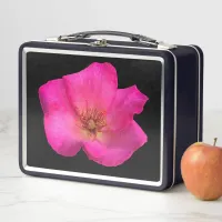 Felt pen roses - metal and black bg metal lunch box