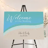 Summer Beach Wedding Welcome Sign