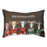 Greyhounds and Whippets Dogs in Scarves Pet Bed