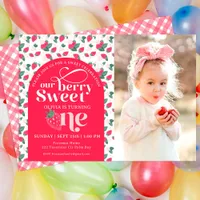 Berry First Birthday Strawberry Birthday Invite