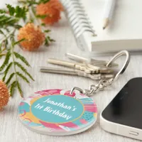 Colorful Abstract Personalized Keychain