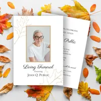 Fall Oak Leaves Living Funeral Party Invitation