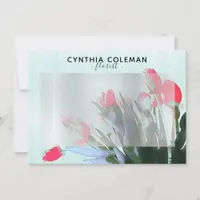 Watercolor Tulips Bouquet Illustration Florist 