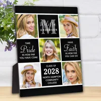 Graduate Personalized Modern 5 Photo Graduation  Plaque