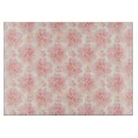 Abstract Floral Watercolor Pattern Peach and Pink Cutting Board