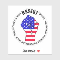 Resist Fascism, Oligarchy, Anti-Trump Sticker