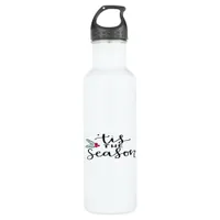 Tis The Season Retro Classic Design Stainless Steel Water Bottle