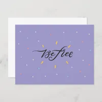 Be Free - Motivational Postcard