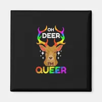 Oh Deer Queer Funny LGBTQ Pride Awareness  Magnet