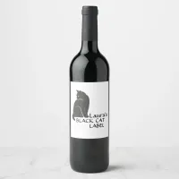 Personalized BLACK CAT LABEL Black cat typography