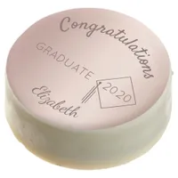 Rose gold graduation party chocolate covered oreo