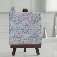 Vintage Distressed Faux Bas Relief Ceramic Tile