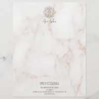 Marble Effect Meditation Mandala And Relax Quote Letterhead