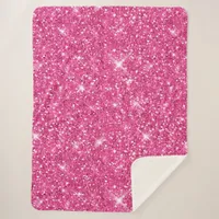 Pink Glitter Pattern ID144 Sherpa Blanket