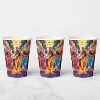 Feliz Carnaval de Rio Colorful Dancers Celebration Paper Cups