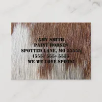 Tobiano Paint Horse Pattern Business Card