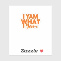 I Yam What I Yam Sweet Potato Thanksgiving Couple  Sticker