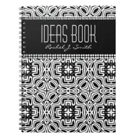 Onali : Tribal Black White Pattern Custom Notebook