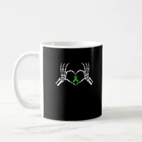 Skeleton Hand Heart Awareness Ribbon Supportive Coffee Mug