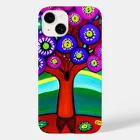 Pretty Colorful Whimsical Folk Art  Case-Mate iPhone 14 Case