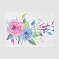 Ultra Violet Color Combo Watercolor Floral Tissue Paper