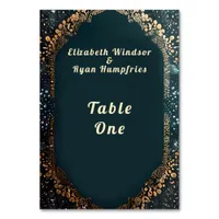 Table Card numbers floral design