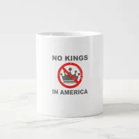 No Kings In America Patriotic Casual Giant Coffee Mug