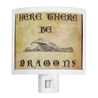 Here There Be Dragons Night Light