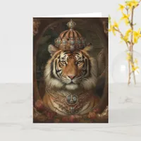 Beautiful Tiger in a Crown all occasions Card