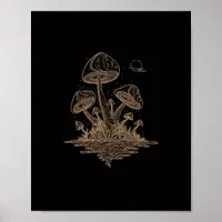 Cottagecore Mushrooms Fungi Goblincore Aesthetic Poster