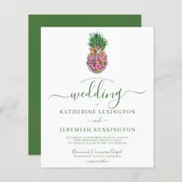 BUDGET Tropical Floral Hibiscus Pineapple Wedding