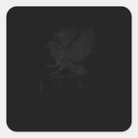Crow, F-Caw-F Funny Bird Gothic Adult Humor Cool U Square Sticker