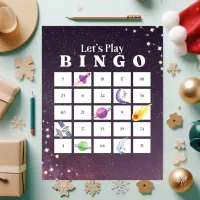 Purple Illustration Christmas Bingo Jigsaw Puzzle